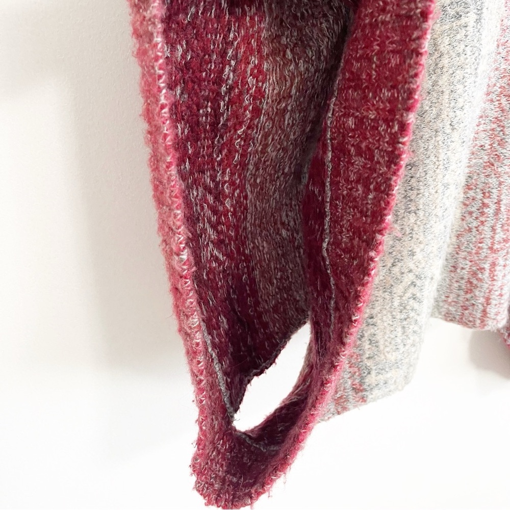 BOGO! Free People Willow Fair Isle Poncho Sweater Button Funnel Neck Size XS - Picture 8 of 10
